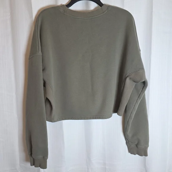 Vuori | L | Restore Crop Crew Pullover Long Sleeve Oregano Sweatshirt VW259 - Picture 9 of 12